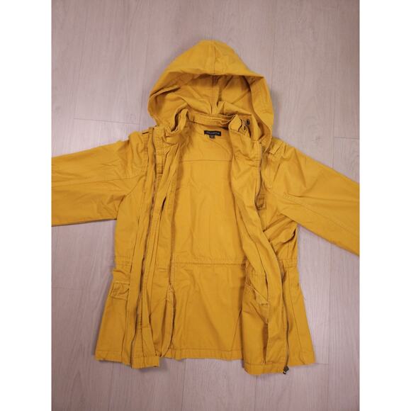 Shinestar XL Mustard Yellow Utility Cotton Jacket with Hoodie Full Zip - Picture 11 of 15